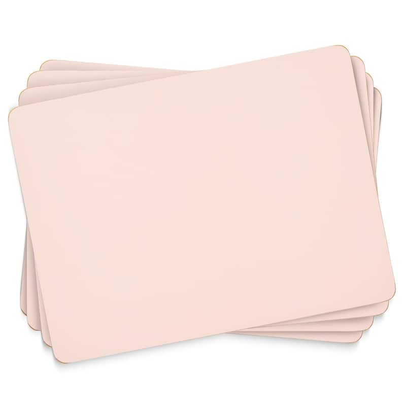Pimpernel Set of 4 Millenial Pink Placemats - 11.7 x 15.7 in - 11.7 x 15.7 in - Set of 4 - Millenial Pink