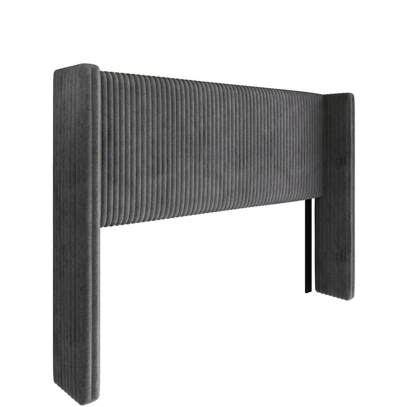 Clayfell Lenox Upholstered Wingback Headboard, Soft Corduroy, Easy to Assemble