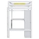 preview thumbnail 22 of 20, Cottage Concise Style Twin Size Wood Loft Bed with Built-In Ladder,L-shaped Desk and Wardrobe Under-Bed,Safety Guaranteed