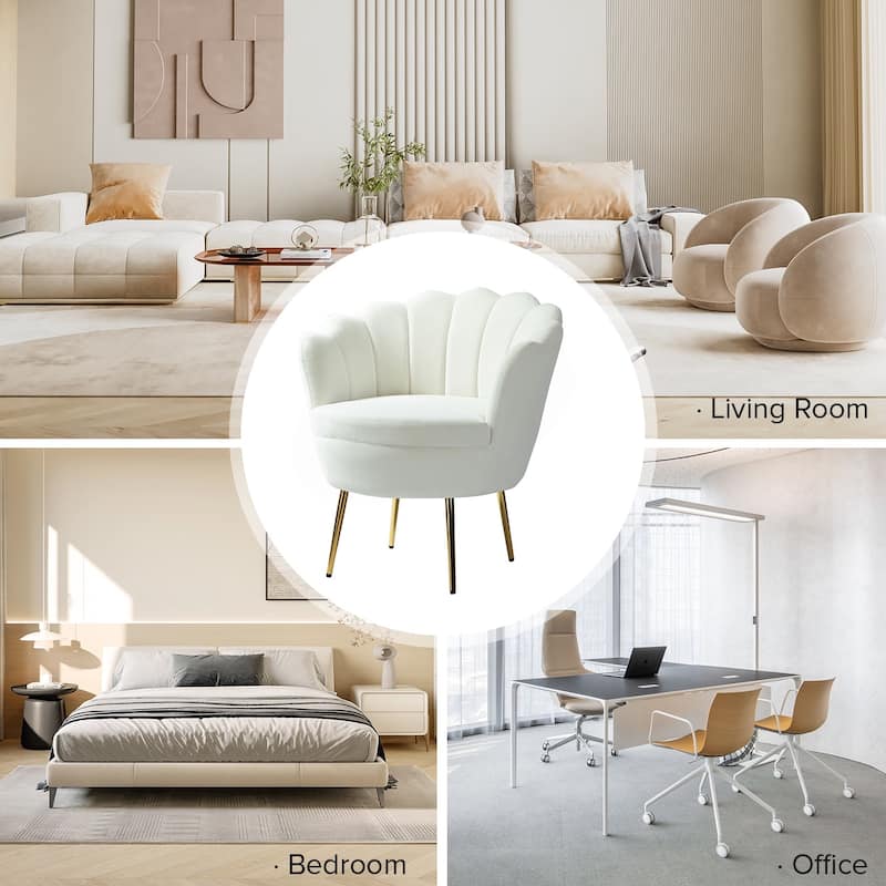 Xabier Cute Modern Upholstered Barrel Chair Accent Chair with Tufted Back by HULALA HOME