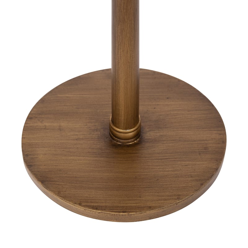 Kate and Laurel Stratton Rustic Pedestal Table - 12x12x26