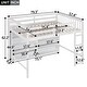 preview thumbnail 4 of 16, Full Size Loft Bed with 8-Open Storage Shelves, Wooden Kids Loft Bed Frame with Built-in Ladder, White