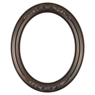 Florence Framed Oval Mirror in Rubbed Bronze - Antique Bronze