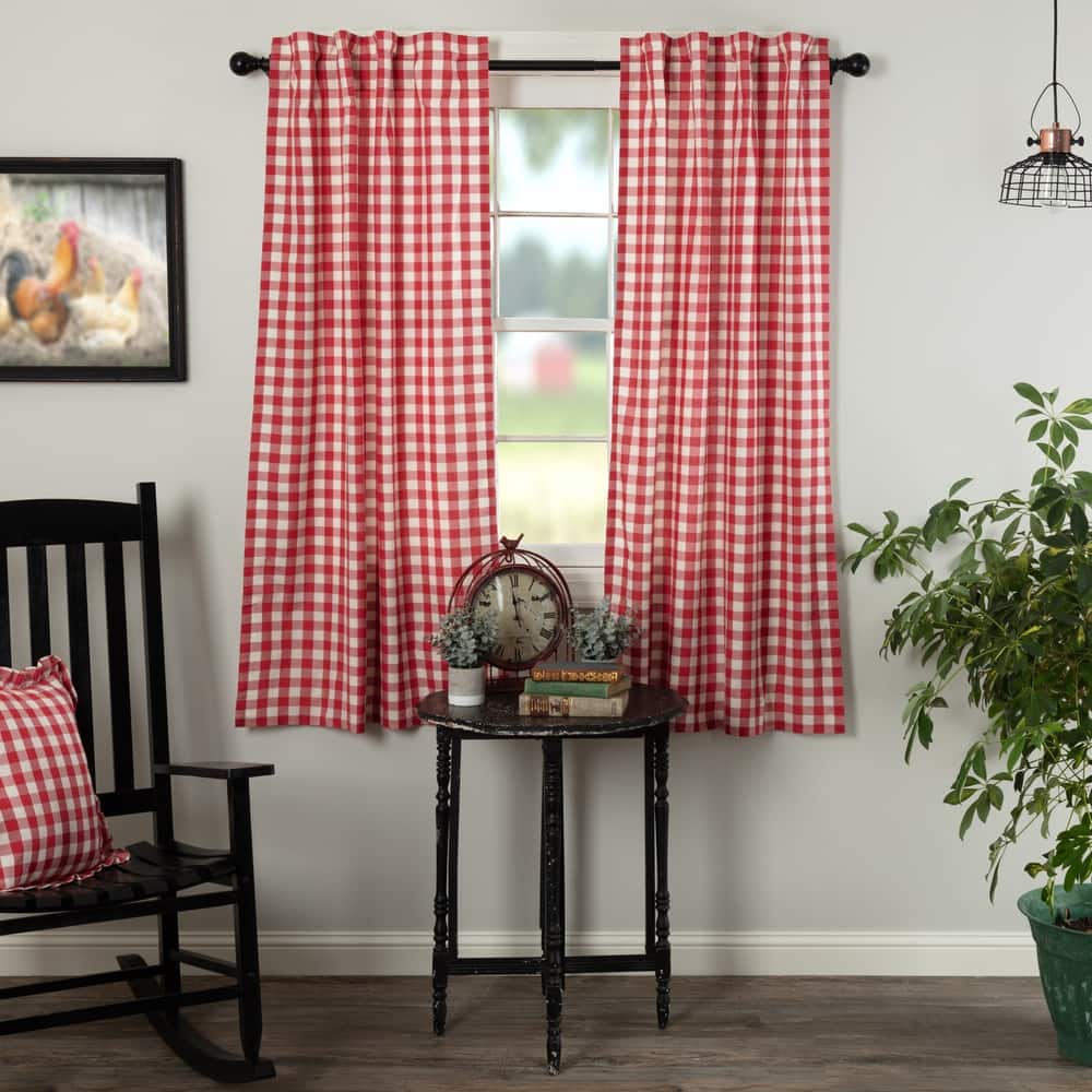 Annie Buffalo Check Short Panel Set - Short Panel 63x36 - Short Panel 63x36