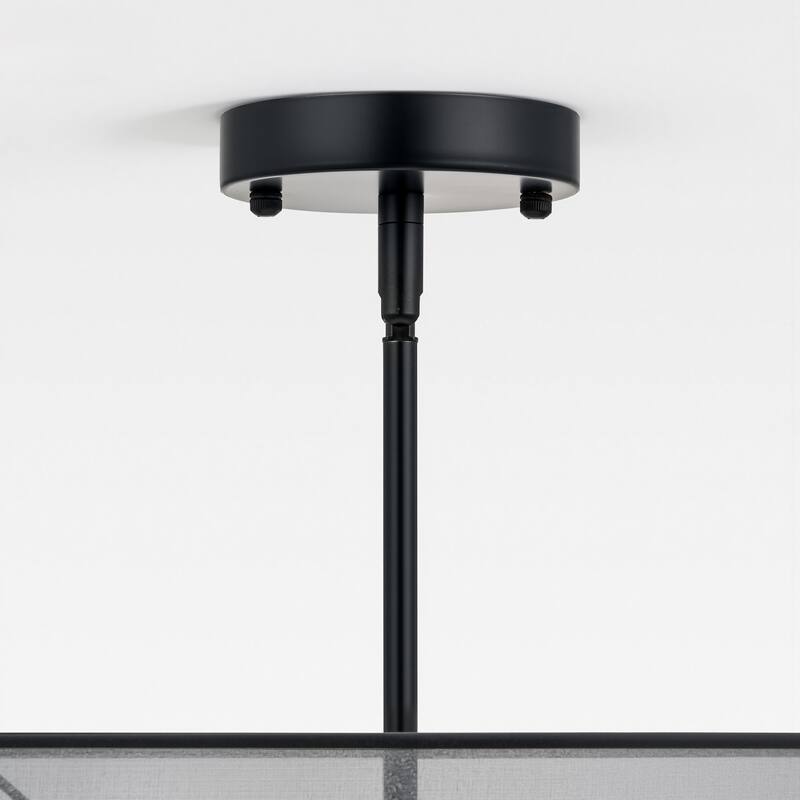 CO-Z 3-Light Antique Bronze Double Drum Pendant Chandelier