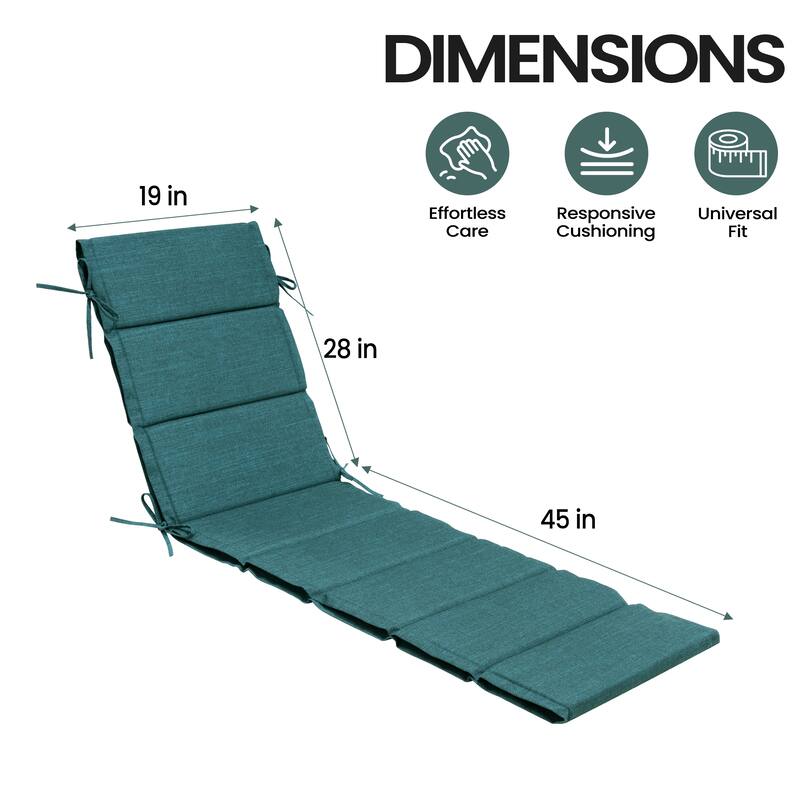 Pellebant Outdoor Patio Chaise Lounge Cushion Lounger Pad