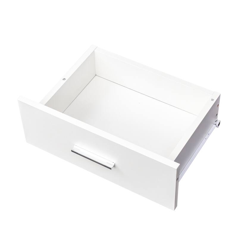Salon Station, Barber Stations with 2-Tier Storage Shelf with Door, Hair Styling Storage Cabinet with 2 Drawer