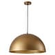 preview thumbnail 50 of 50, 1-Light Industrial Farmhouse Oversized Pendant Gold Leaf Hammered Semi-Sphere Dome Pendant Light for Kitchen Island