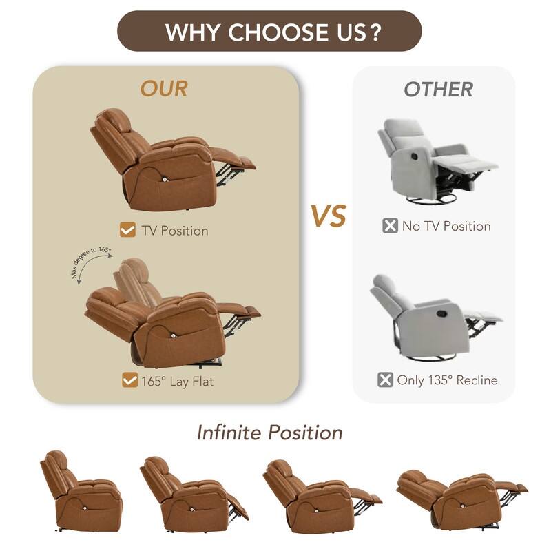 Spruce & Spring Dual Motor Power Lift Recliner Chair for Elderly with Massage and Heat