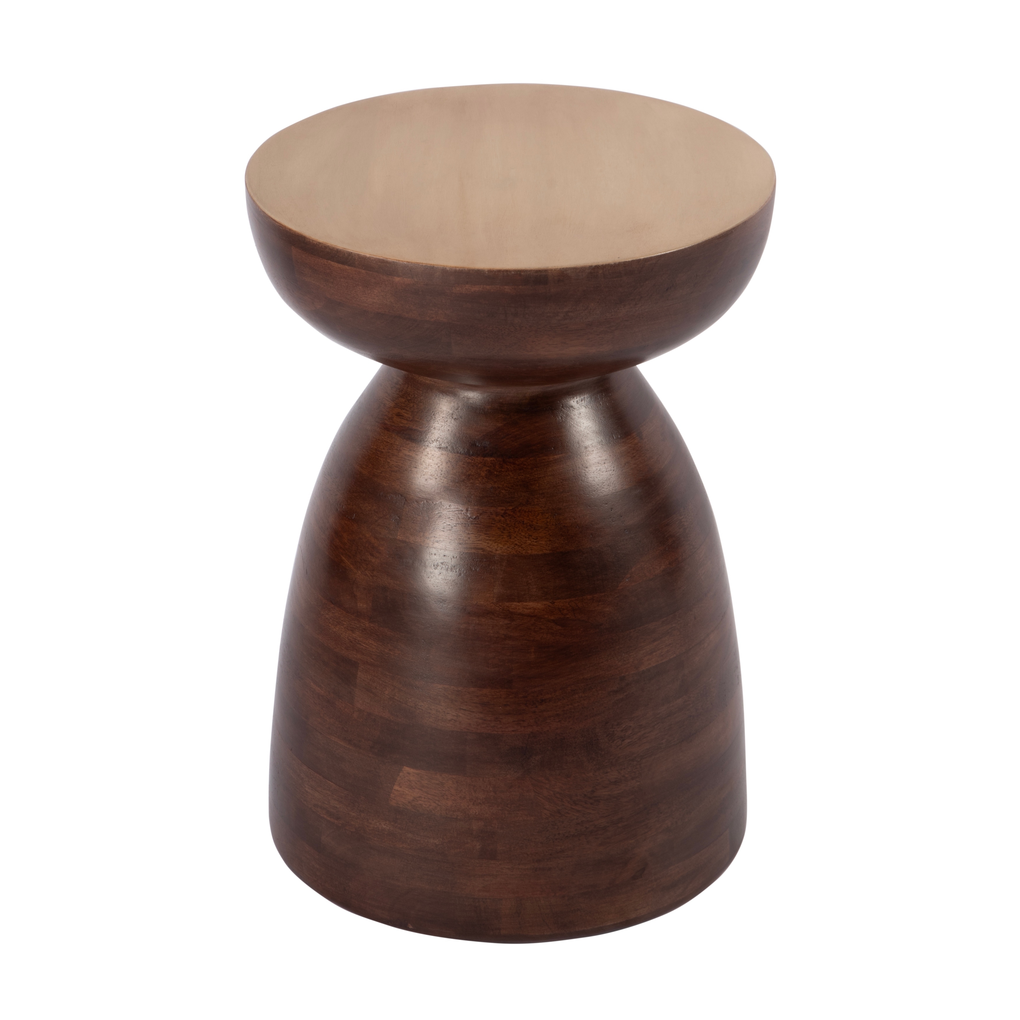 Hayes 13 in. W Round Solid Wood Side Table