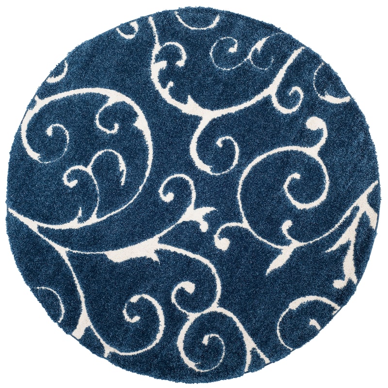 SAFAVIEH Florida Shag Shahin Scroll 1.2-inch Thick Textured Rug