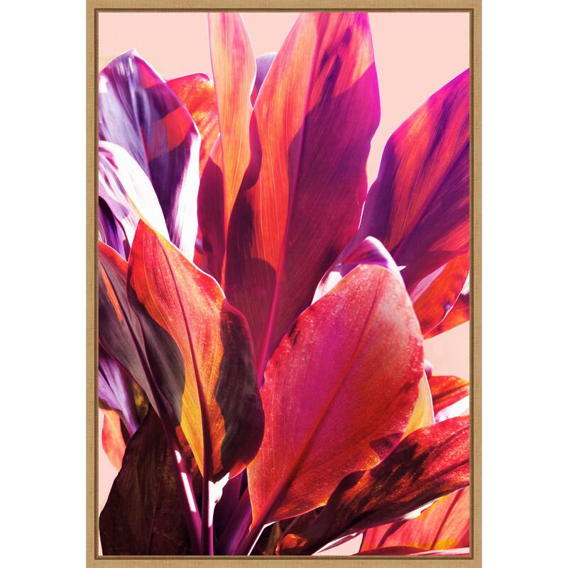 Fuchsia Leaves No. 1 by Gemma Bardot (23 x 33 in.), Framed Canvas Wall Art Print