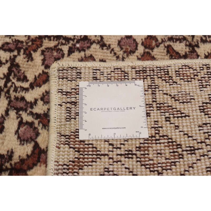 ECARPETGALLERY Hand-knotted Melis Vintage Cream Wool Rug - 3'9 x 6'9