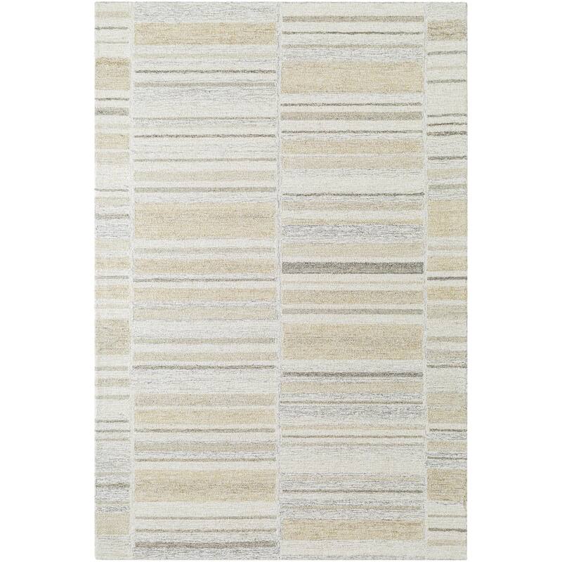 Dangelo Transitional Stripe Wool Area Rug