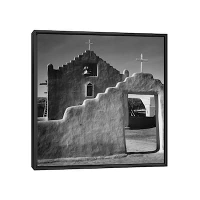 iCanvas "Church, Taos Pueblo, New Mexico, 1941" by Ansel Adams Framed Canvas Print