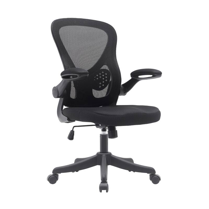 Mesh Office Chair - Adjustable Task Chair with Lumbar Support & Flip Up Arms - Ergonomic Desk Chair