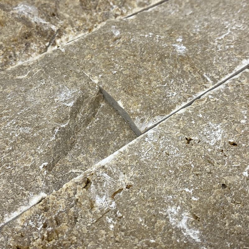 Tuscany Brown Travertine 3" x 8" Split Face Tile