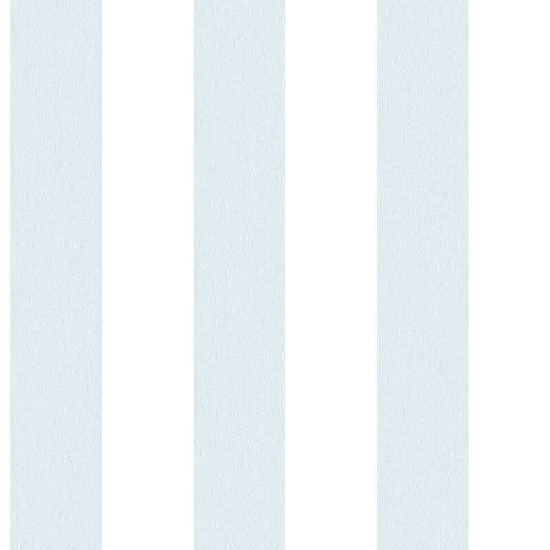 Galerie Wallcoverings Smart Stripes 2 Surface Stripe Vinyl on Non-Woven Matte Wallpaper Roll - 33 feet x 21 inches - Blue/White