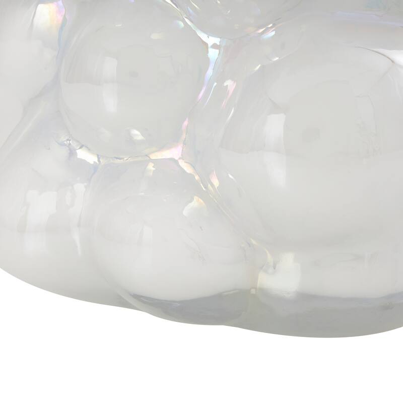 Clear Glass Handmade Abstract Bubble Vase