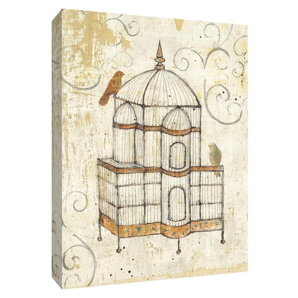 PTM Images 9-154908 PTM Canvas Collection 10" x 8" - "Bird Cage I" Giclee Birds Art Print on Canvas