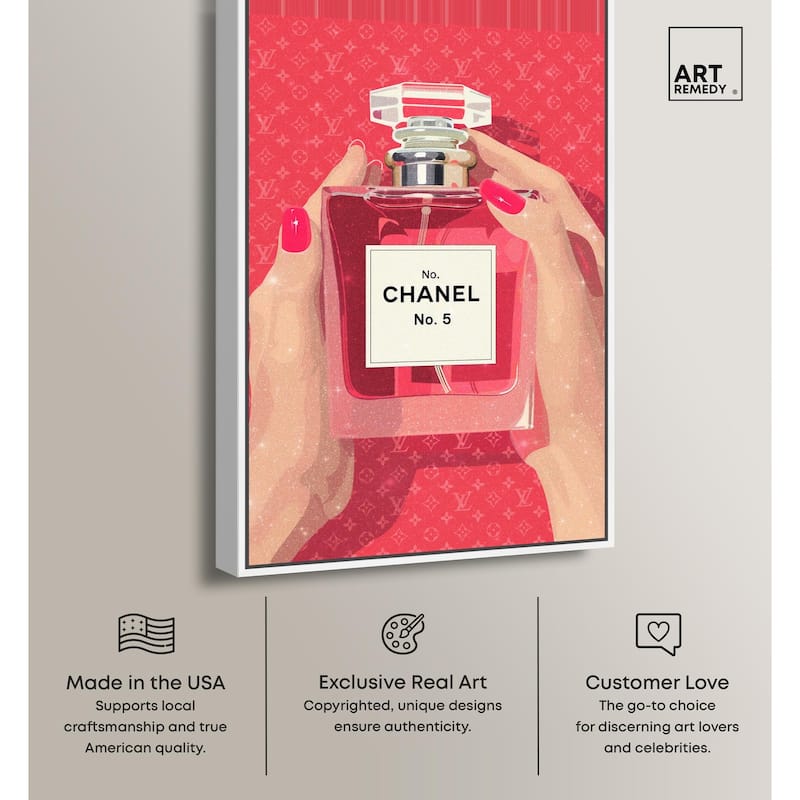 Perfume in Hands Canvas by Art Remedy