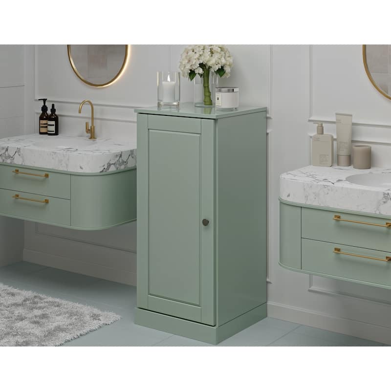 100% Solid Wood 16.5" Bathroom Cabinet with Optional Doors by Palace Imports