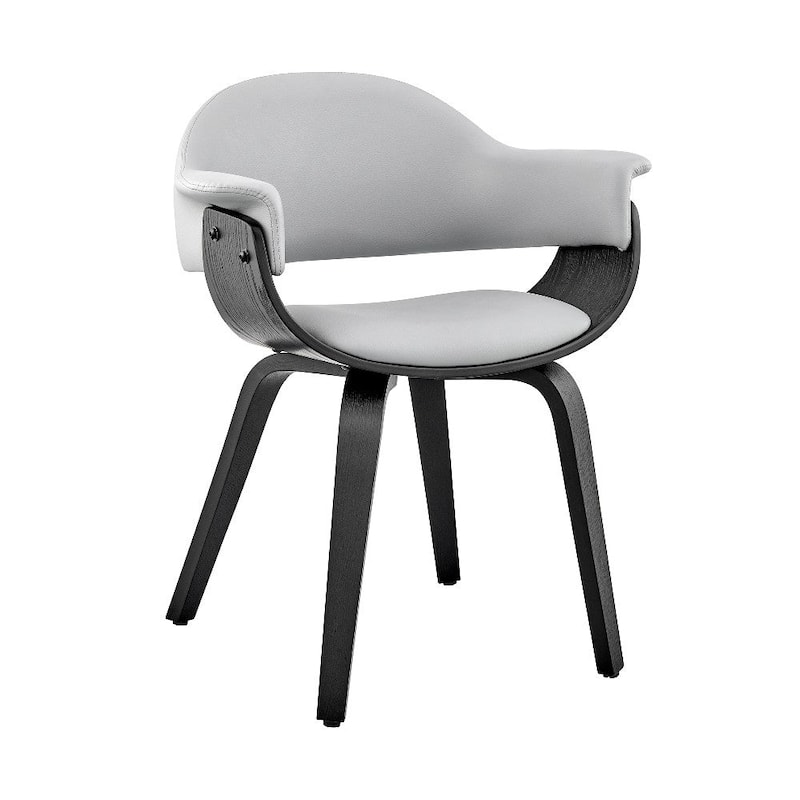 Leatherette Dining Chair with Curved Seat - 19 L x 25 W x 30 H
