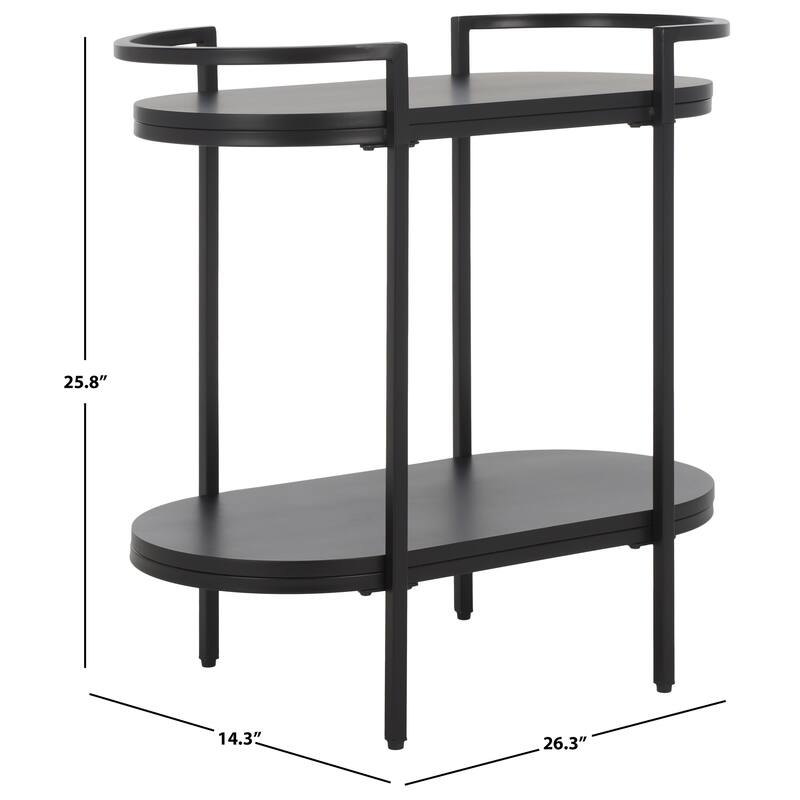 SAFAVIEH Home Inessa 2 Tier Bar Cart - 26"W x 14"D x 26"H