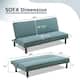 Futon Couch, Fabric Futon Sofa Bed for Small Rooms, RV, Guest Room - On ...