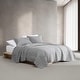 preview thumbnail 9 of 16, Calvin Klein Melange Cotton Flannel Solid Reversible Quilt Silver Grey - King