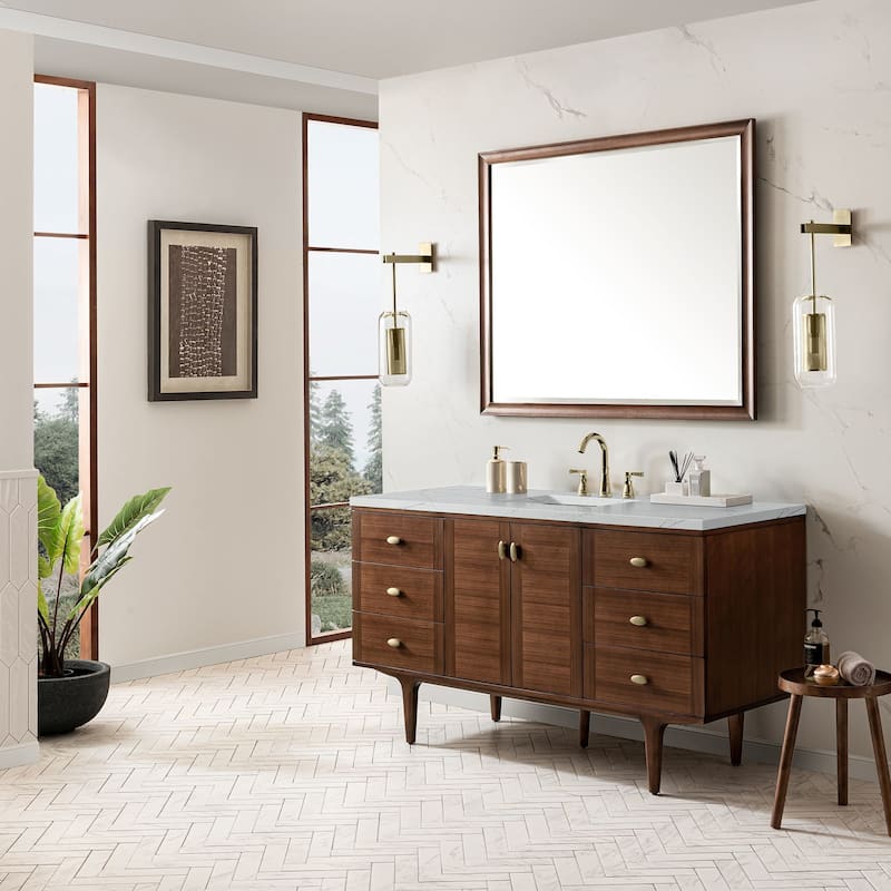 James Martin Vanities 670-V60S-FENC Amberly 60" Wall Mounted or Free