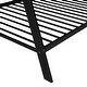 preview thumbnail 7 of 9, Black Twin Size Metal House Tent Floor Play Bed with Slat for Kids, Girls and Boys