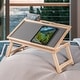 preview thumbnail 13 of 17, Arlo Breakfast Tray with Flip Top Gray and Natural Finish