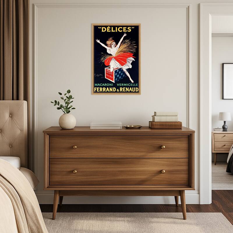 Delices, 1923 by Leonetto Cappiello (16 x 23 in.), Framed Canvas Wall Art Print