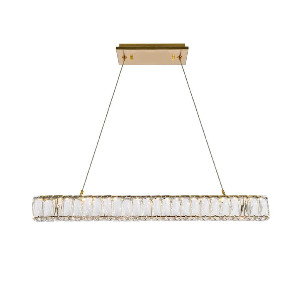 Indigo Home LED linear pendant in gold