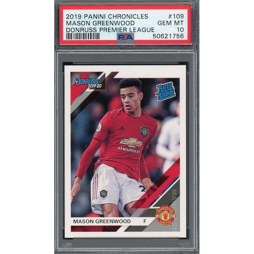 Mason Greenwood 2019 Panini Chronicles Rookie Card #109 PSA 10 - 8'6" x 11'6"