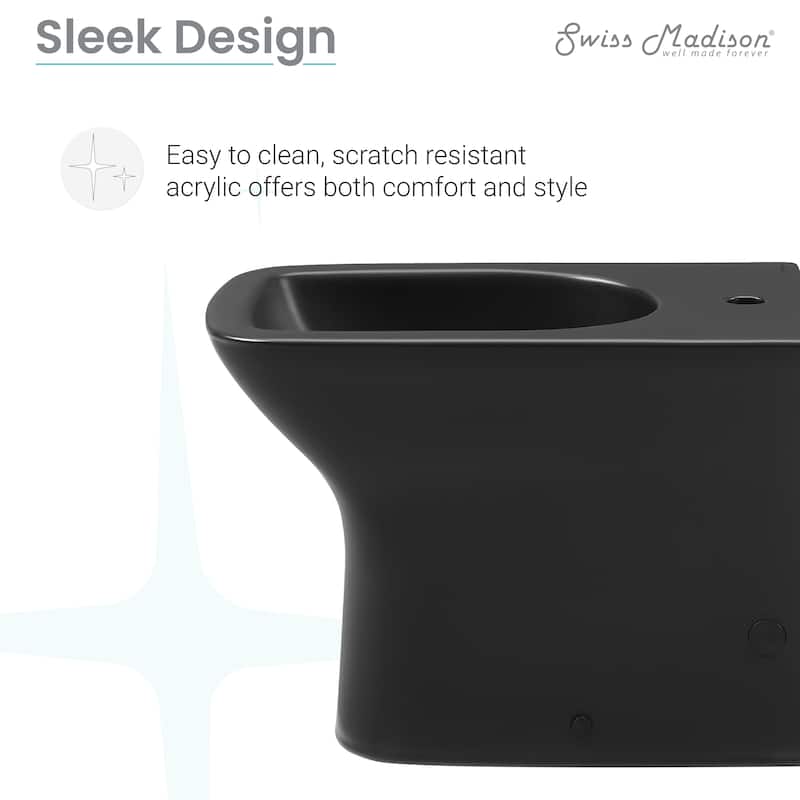 Charme Bidet In Matte Black - 21.65" x 14.2" 16.15"