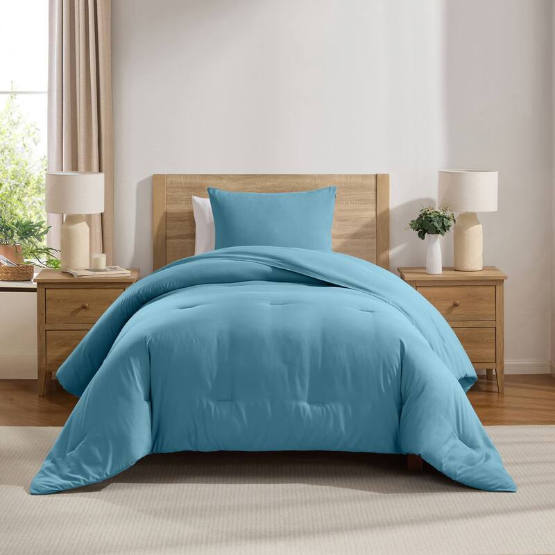 Empyrean Modern Reversible Comforter - Storm blue - Twin