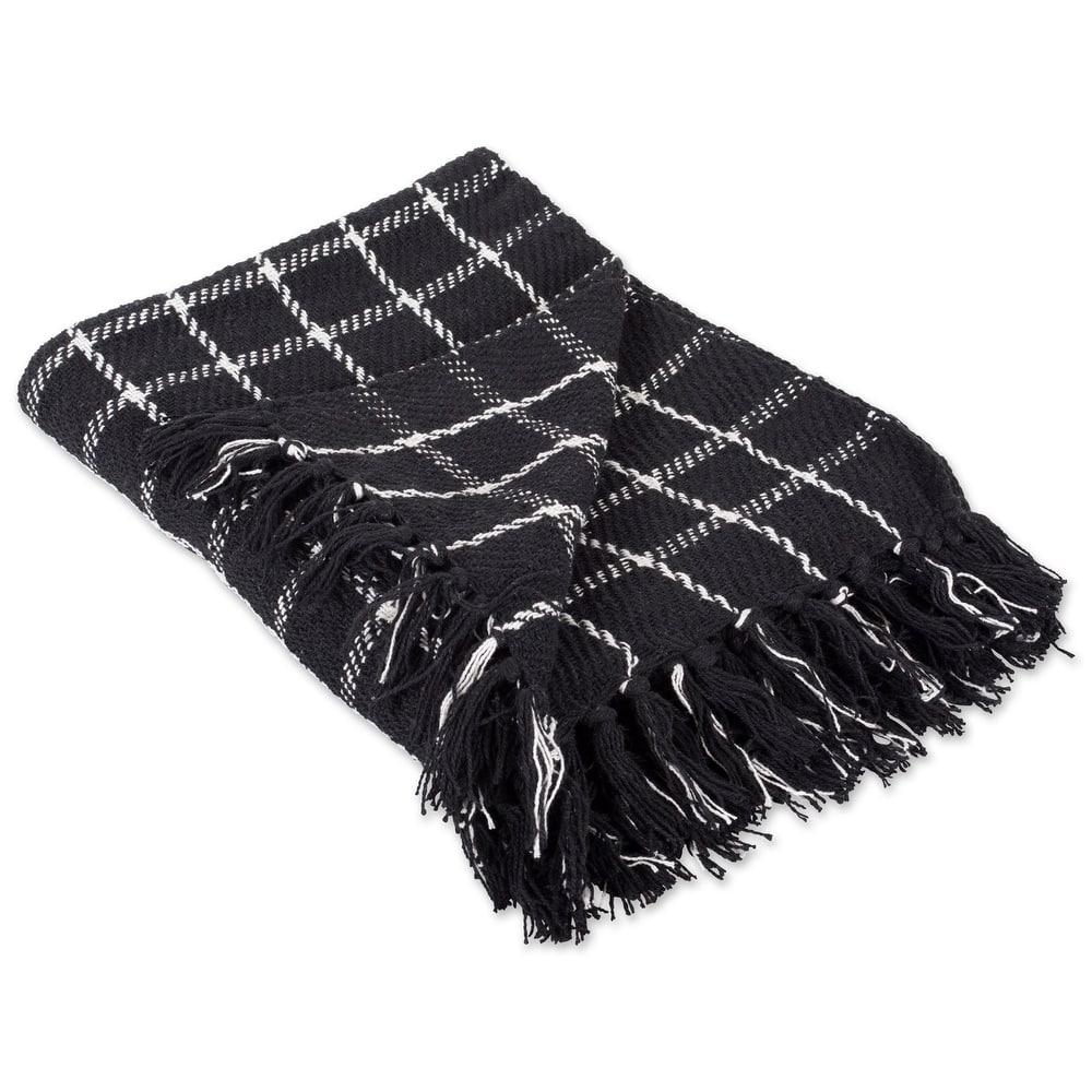 DII Checked Plaid Decorative Throw