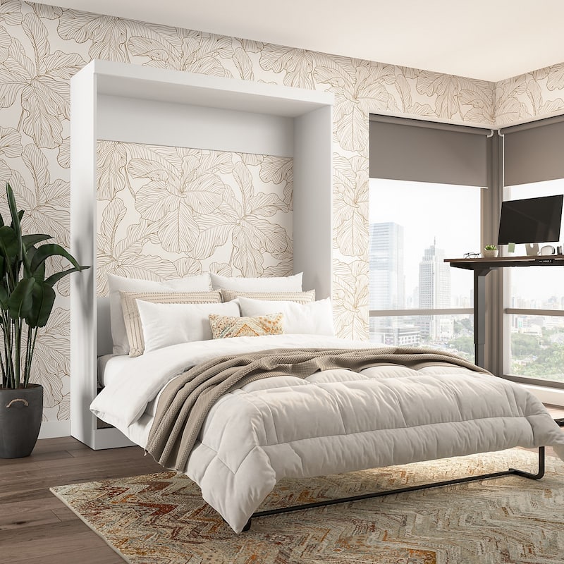 Pur 65W Queen Murphy Bed for Multipurpose Room by Bestar - White