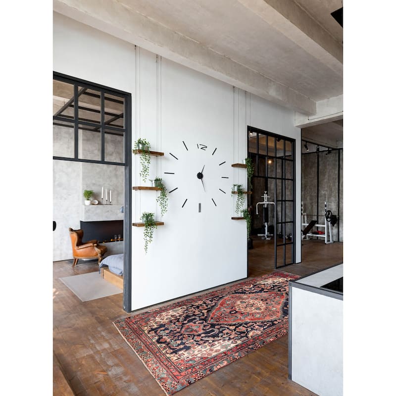 ECARPETGALLERY Hand-knotted Anadol Dark Navy Wool Rug - 4'9 x 9'8