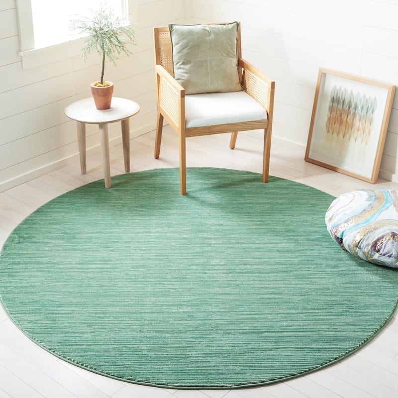 SAFAVIEH Vision Sunanda Modern Ombre Tonal Rug - 3' Round - Light Green