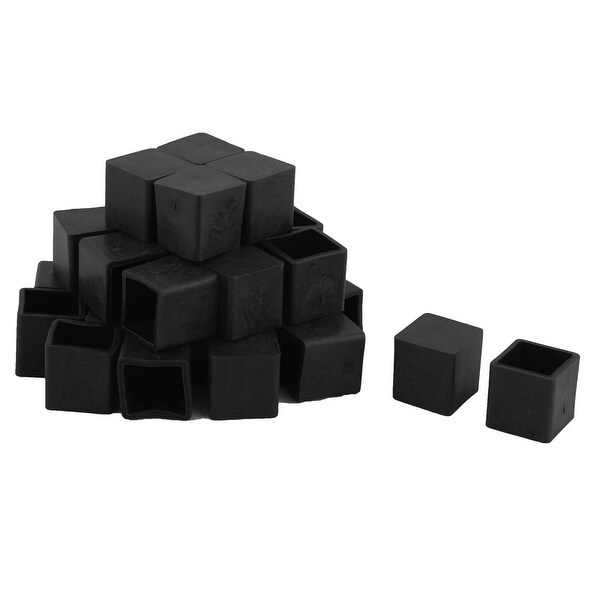 Unique Bargains Hotel PVC Square Anti Scratch Table Chair Furniture Foot Covers 20 x 20mm 30pcs
