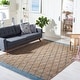preview thumbnail 3 of 93, SAFAVIEH Handmade Natural Fiber Bethia Casual Jute Trellis Rug 8' x 10' - Natural/Navy - Rectangle