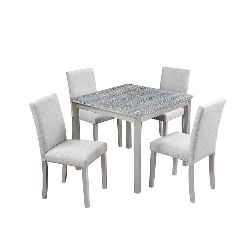 5PCS Square Dining Tabel Set With 4 Chair