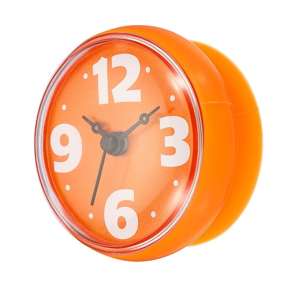 Waterproof Shower Clock Mini Bathroom Mirror Wall Clocks w Suction Cup