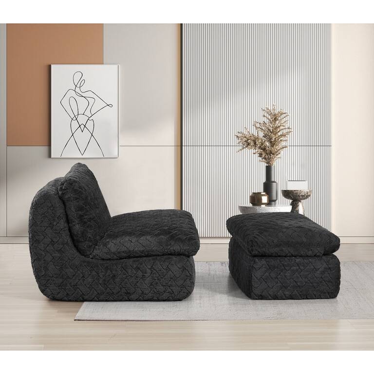 Liyasi Full Compression sofa chair with swivel add Ottoman