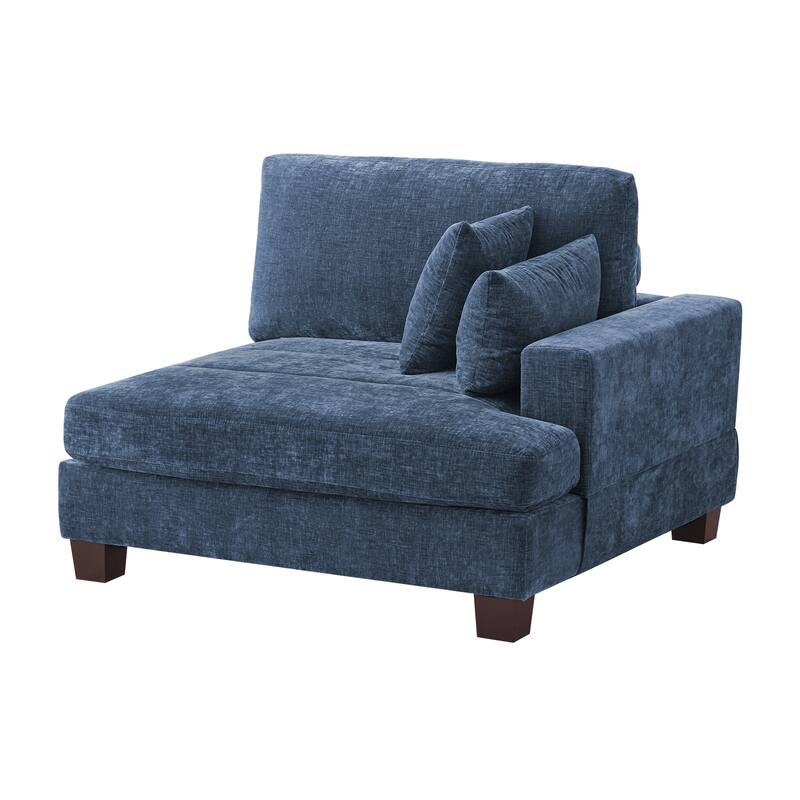 88"W 3-Seater Sofa Chenille Upholstered Couch Modern Loveseat Sofa Wooden Frame Sofa for Living Room