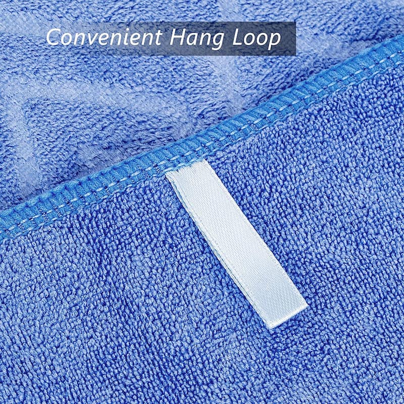 Oversized Diamond/Floral Embossed Bath Towel Set Elegant Towel 30"x60"