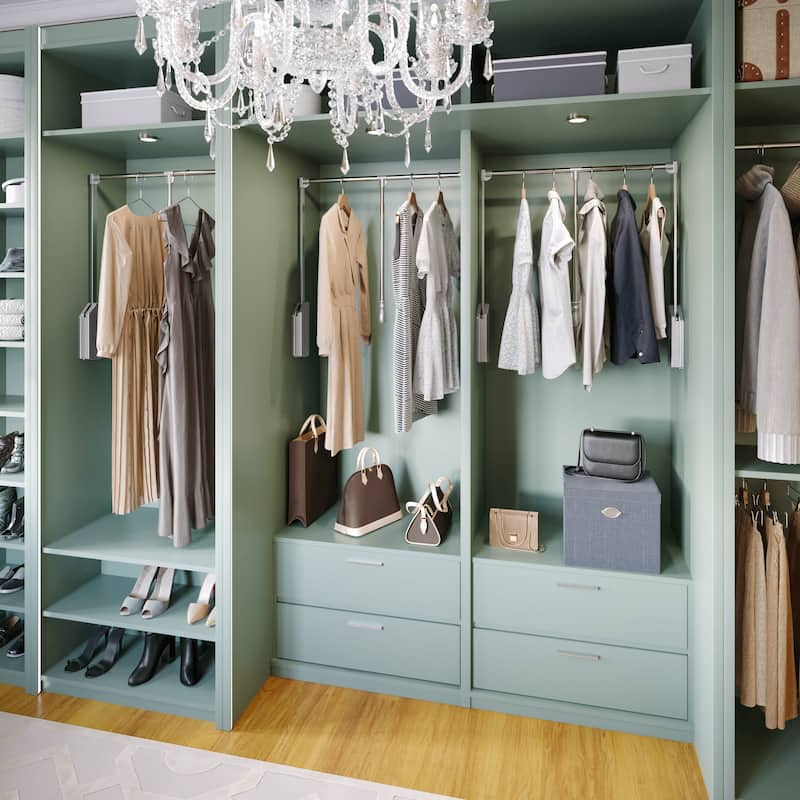 Hardware Resources 23 Inch Wide Pull Down Closet Rod with Soft Close